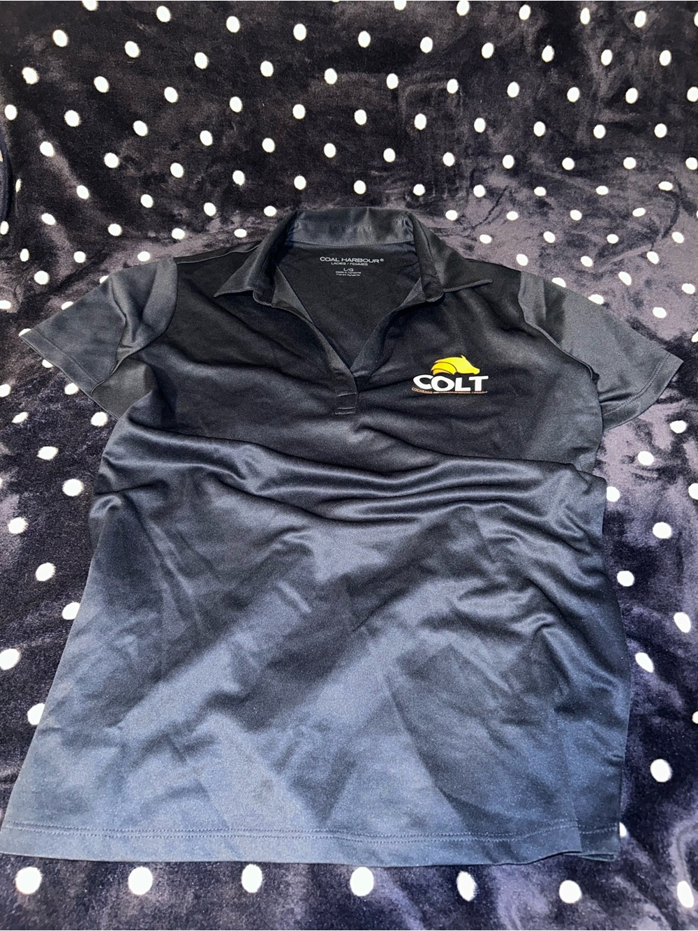 COLT Navy Polo Shirt with Yellow Logo